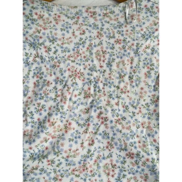 Zara Floral Print Cropped Cardigan size Small - Picture 3 of 6